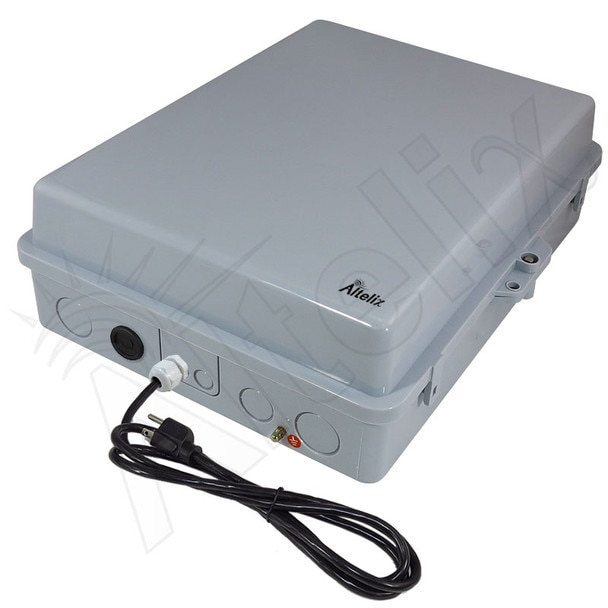 Altelix Copper Mountain 17x14x6 Polycarbonate ABS Indoor Outdoor RF Transparent Enclosure with PVC Non-Metallic Equipment Mounting Plate 120 VAC Outlets Power Cord