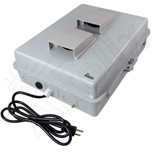 Altelix 17x14x6 Polycarbonate ABS Vented Indoor Outdoor RF Transparent Enclosure with PVC Non-Metallic Equipment Mounting Plate 120 VAC Outlets Power Cord