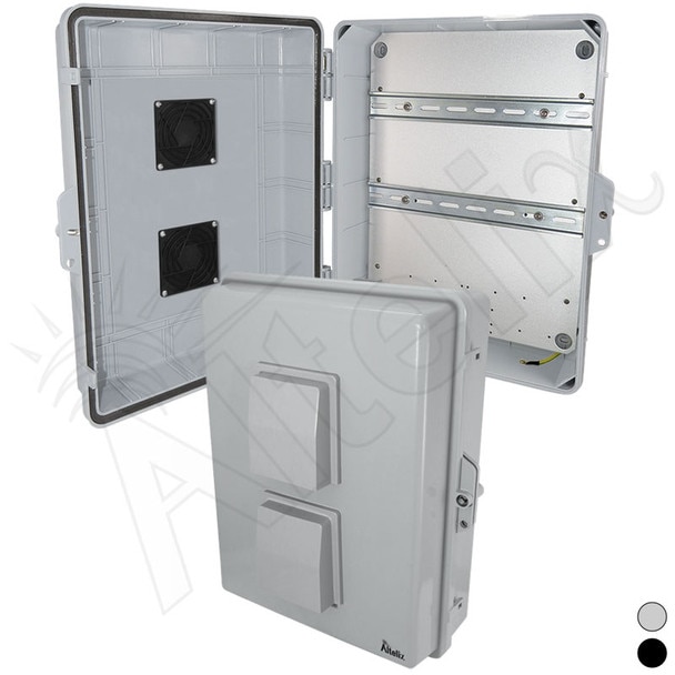 Altelix 17x14x6 Vented DIN Rail Polycarbonate ABS Weatherproof NEMA Enclosure