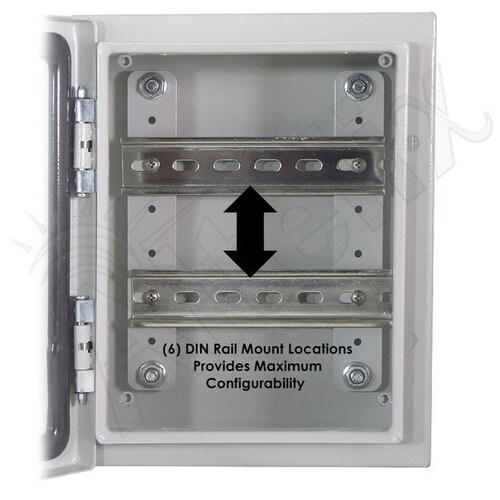 Altelix 10x8x6 Industrial DIN Rail NEMA 4X Steel Weatherproof Enclosure