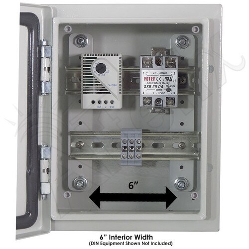 Altelix 10x8x6 Industrial DIN Rail NEMA 4X Steel Weatherproof Enclosure