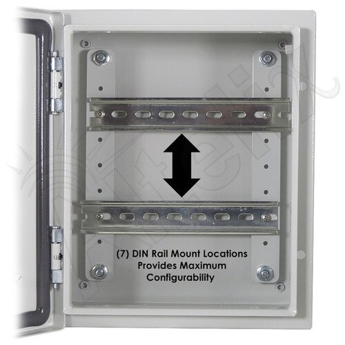 Altelix 12x10x6 Industrial DIN Rail NEMA 4X Steel Weatherproof Enclosure
