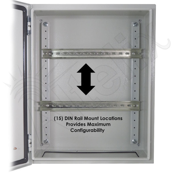 Altelix 20x16x12 Industrial DIN Rail NEMA 4X Steel Weatherproof Enclosure