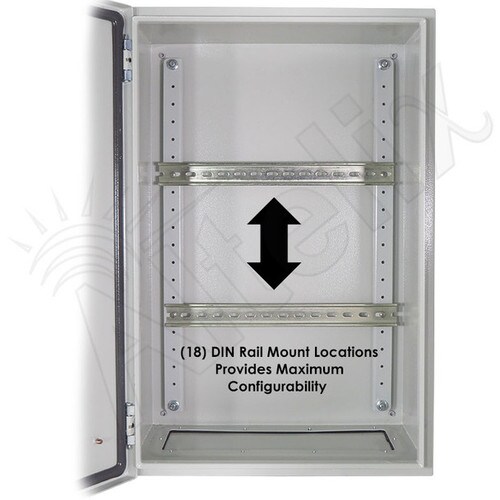 Altelix 24x16x12 Industrial DIN Rail NEMA 4X Steel Weatherproof Enclosure