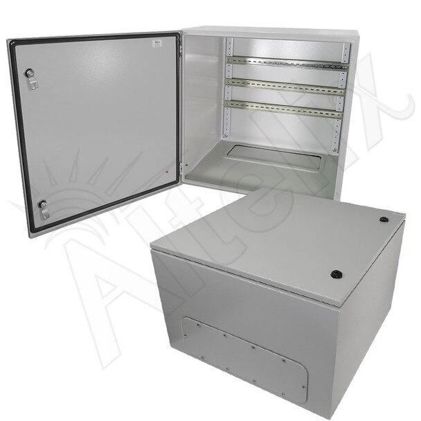 Altelix 24x24x16 Industrial DIN Rail NEMA 4X Steel Weatherproof Enclosure
