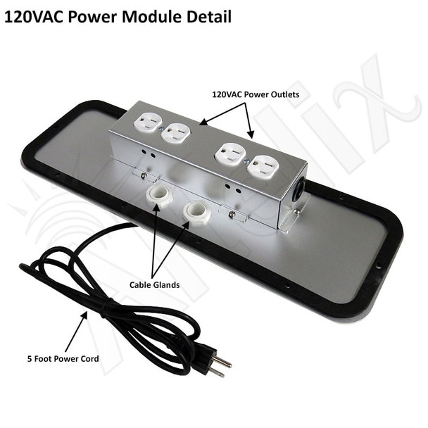 Altelix 24x24x24 NEMA 4X Steel Weatherproof Enclosure with 120 VAC Outlets and Power Cord