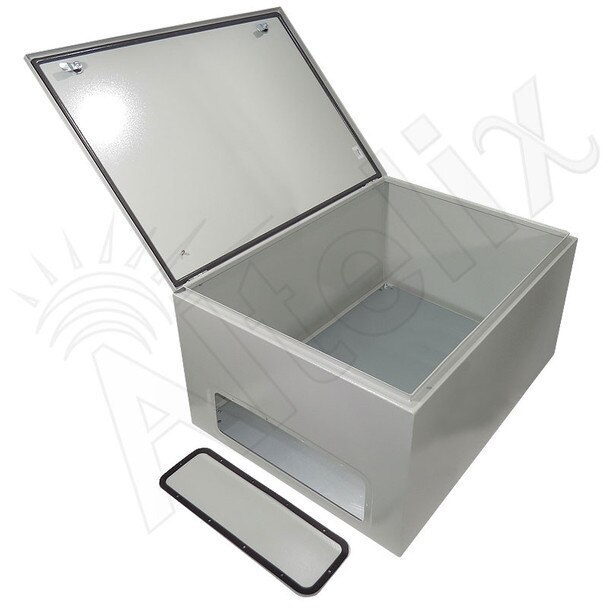Altelix 28x24x16 NEMA 4X Steel Weatherproof Enclosure with Steel Equipment Mounting Plate