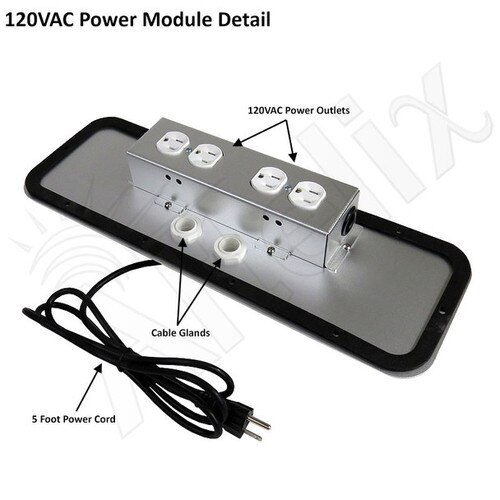 Altelix 32x24x16 NEMA 4X Steel Weatherproof Enclosure with 120 VAC Outlets and Power Cord