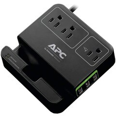 APC 3-Outlet Surge Arrest Surge Protector with 3 USB Ports P3U3B