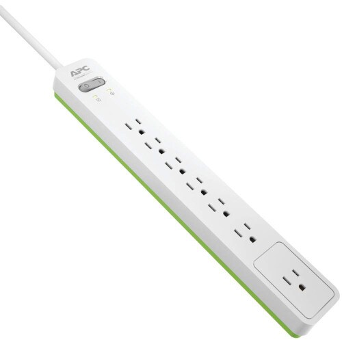 APC 7-Outlet SurgeArrest Surge Protector 6ft Cord White PE76W
