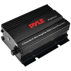 PYLE 300-Watt 2-Channel Mini Class AB Amp with 35mm Input PLMPA35