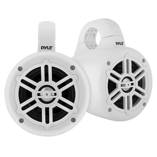 Pyle PLMRWB45W 4-Inch 300-Watt-Max Waterproof Marine Wakeboard Tower Speakers - PLMRWB45W