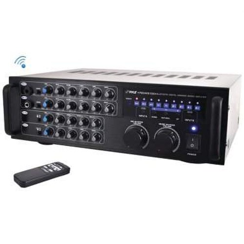 Pyle Pro 1000W Bluetooth Stereo Mixer Karaoke Amp PMXAKB1000