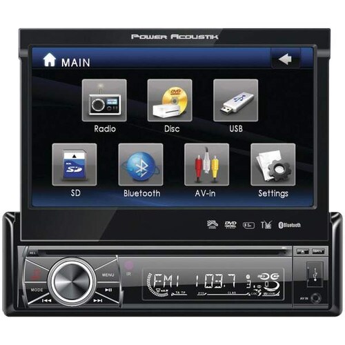 Power Acoustik 7-Inch In-Dash Motorized Touchscreen LCD DVD Receiver PTID-8920B