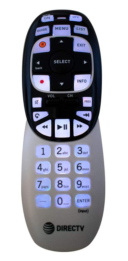 DIRECTV Genie Backlit Universal Remote Control IR/RF (RC7XB) Solid Signal