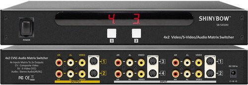 ShinyBow 4x2 Matrix Routing Switcher IR SB-5450M