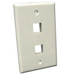Perfect Vision CATMWP2WHT Modular Double Wall Plate - White CATMWP2WHT