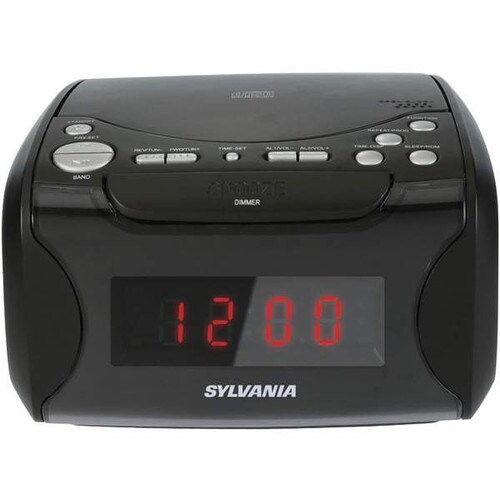Sylvania USB-Charging AM FM CD Clock Radio SCR4986