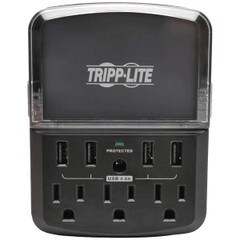 Tripp Lite Protect It 3-Outlet Personal Charging Station with 4 USB Ports SK34USBB