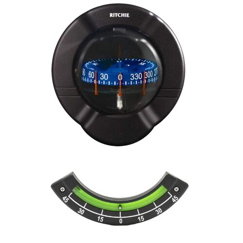 RITCHIE Ritchie SR-2 Venture Sail Boat Compass wClinometer - Bulkhead Mount - Black - SR-2
