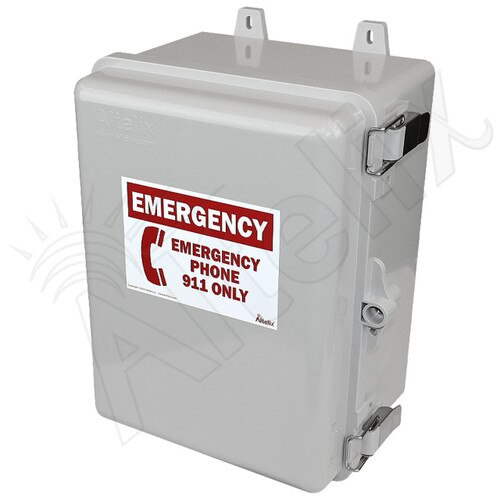 Altelix 12x9x7 IP66 NEMA 4X Outdoor Weatherproof Emergency Phone