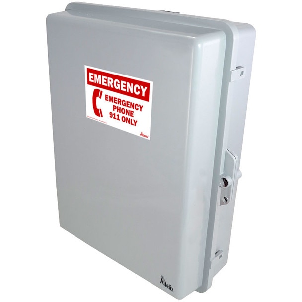 Altelix Weatherproof Emergency Phone Call Box 17x14x6 Gray