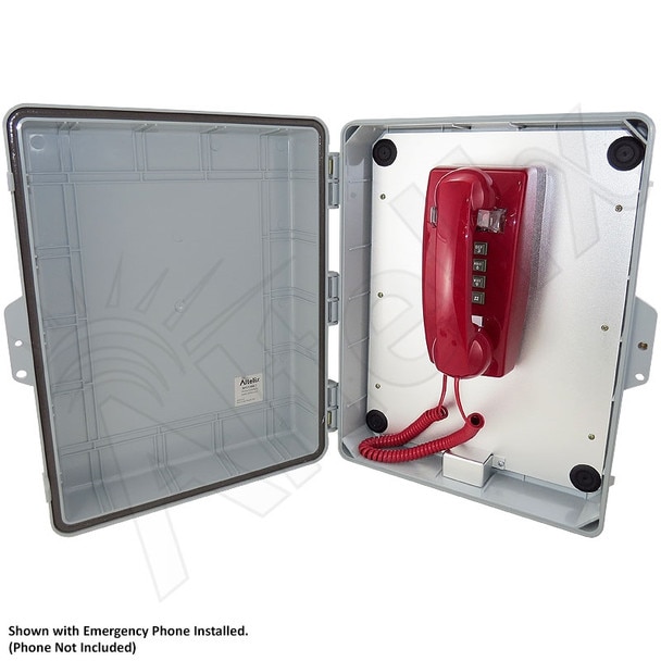 Altelix Weatherproof Emergency Phone Call Box 17x14x6 Gray