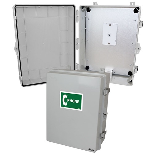Altelix Weatherproof Phone Call Box 17x14x6 Gray Solid Signal