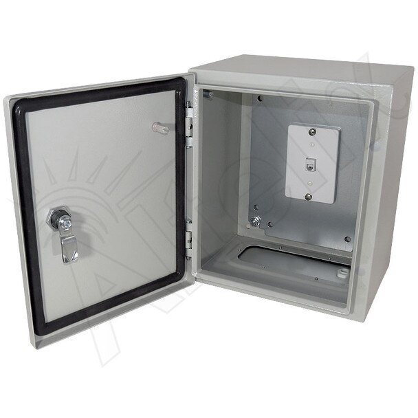 Altelix 12x10x6 Steel Outdoor Weatherproof NEMA 4X Phone Call Box with Emergency Phone Label