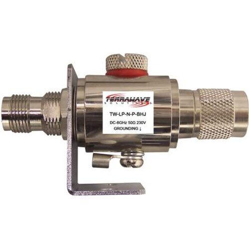 TerraWave Lighting Arrestor 0-6GHz N-Style MaleFemale Connectors TW-LP-N-P-BHJ