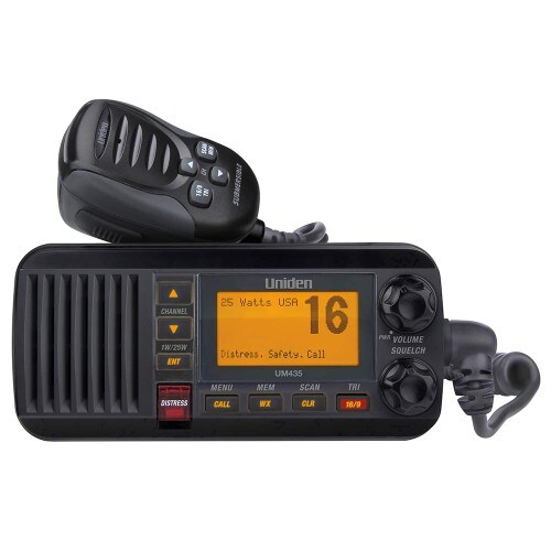 Uniden 25 Watt Fixed Mount VHF Marine Radio Black UM435BK