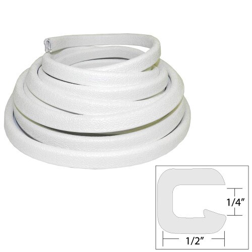 TACO Flexible Vinyl Trim Opening 05 in W x 25 ft L White V30-1008W25-1