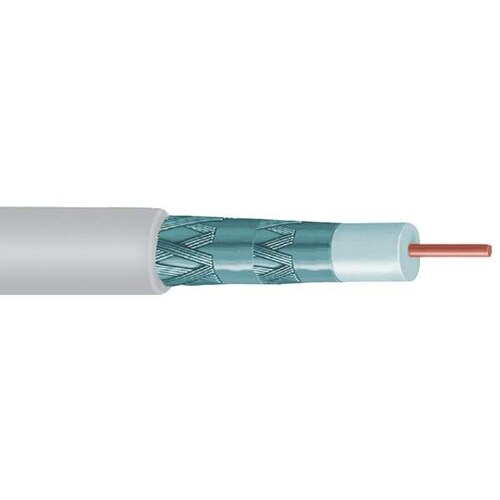 VEXTRA- Quad Shield RG6 Solid Copper Coaxial Cable 1000ft White V621QWB-V621QB