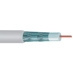 VEXTRA- Quad Shield RG6 Solid Copper Coaxial Cable 1000ft White V621QWB-V621QB