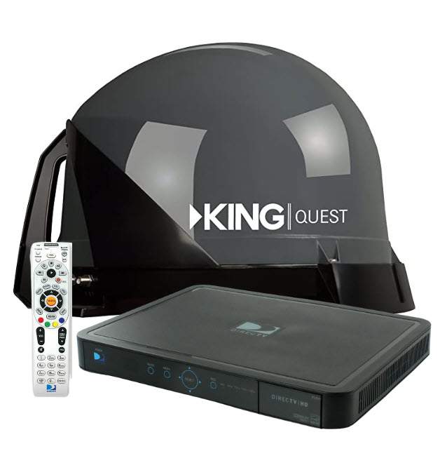 KING Quest Portable/Roof Mountable Satellite TV Antenna w/ DIRECTV H24 Receiver (VQ4100DTV